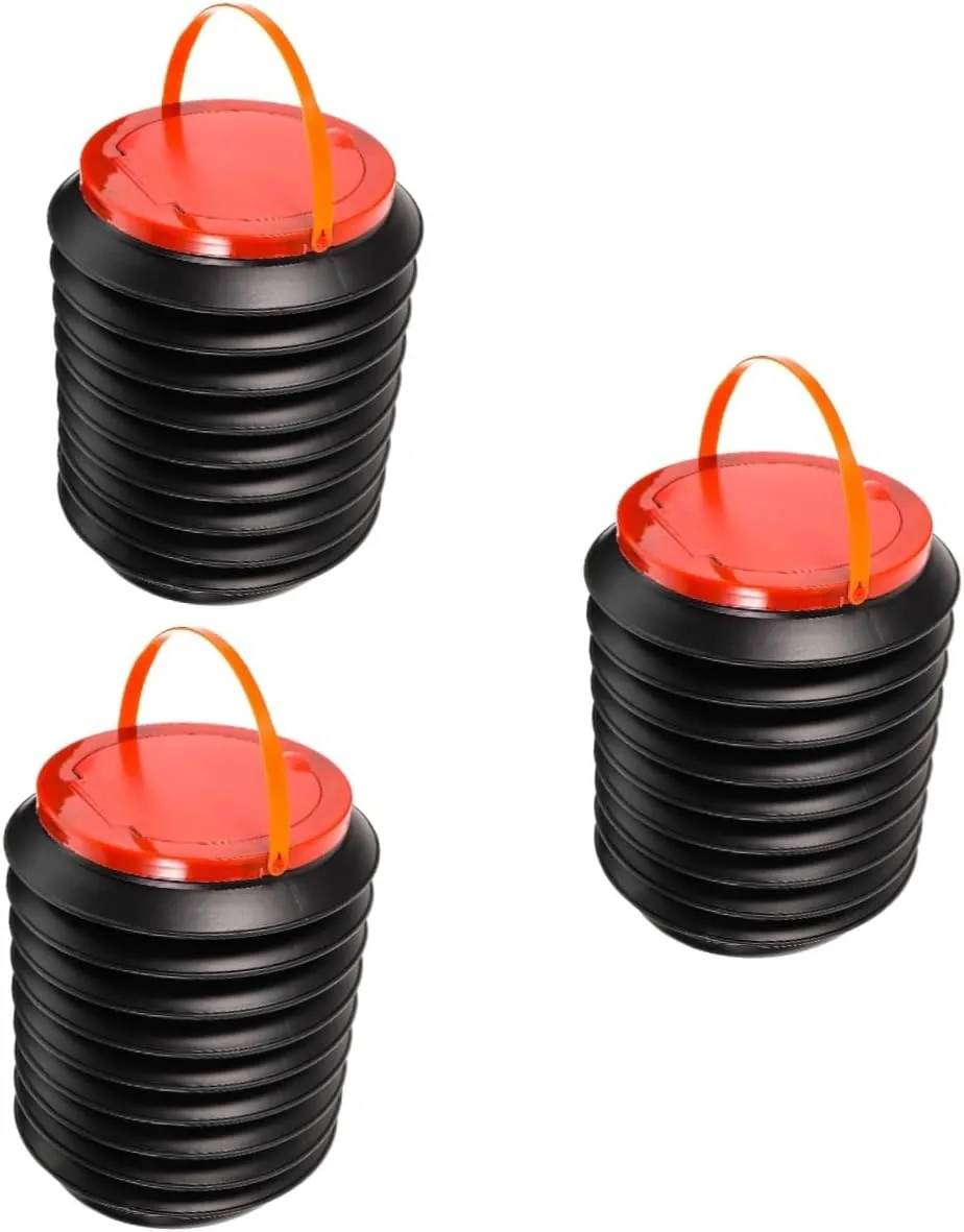 BESPORTBLE 3pcs Folding Trash Can Portable Water Bucket Folding Water Bucket Collapsible Wash Tub Water Storage Container Collapsible Water Tub Camping Bucket Plastic Garden Bucket Telescopic