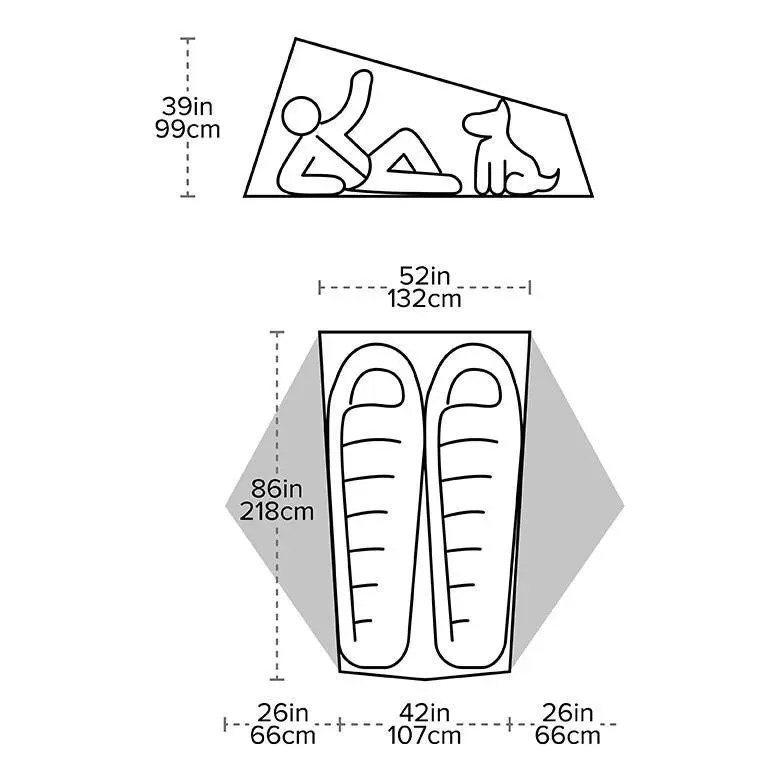 Best deal UL2 Tent Agnes Tiger Clean-lined Bikepack | Big Wall Dye Solution