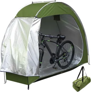 Bike Tent, UV-Proof Waterproof Oxford Bike Shed, Portable Storage Tent Built-in Storage Pockets and Ventilation Windows, Covers for Outside