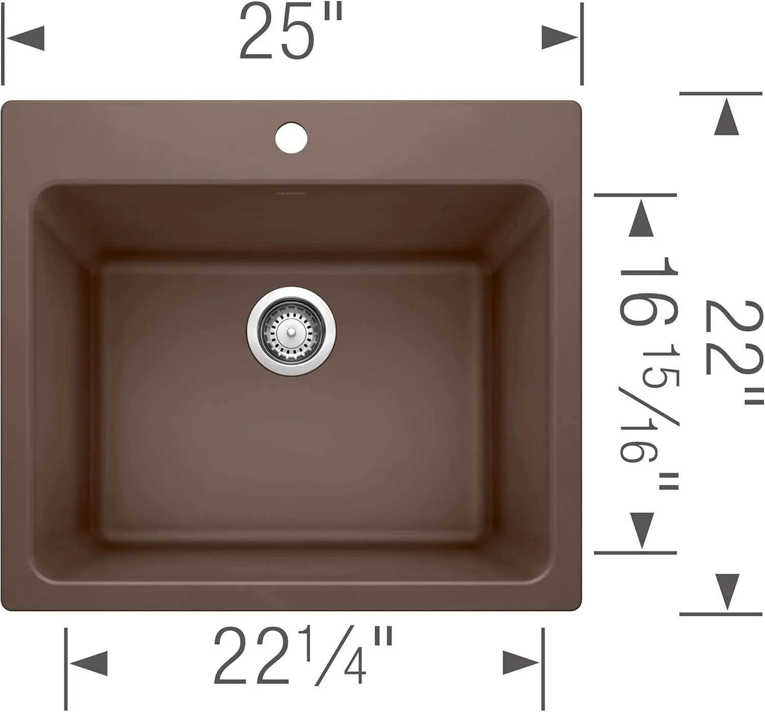 BLANCO Liven Dual Mount Laundry Sink, Café
