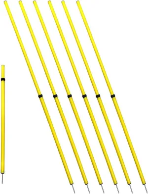 BlueDot Trading Soccer Agility Poles | Telescopic, Fixed & Collapsible Options (4, 6, 8 Piece Sets) Speed Training Poles for Agility Drills, Outdoor Games, Football & Sport Training Equipment