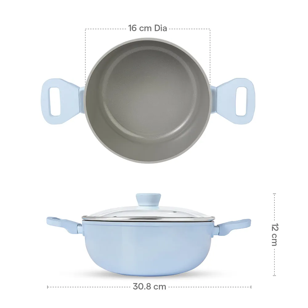Borosil Vajra Ceramic Casserole, 16 cm