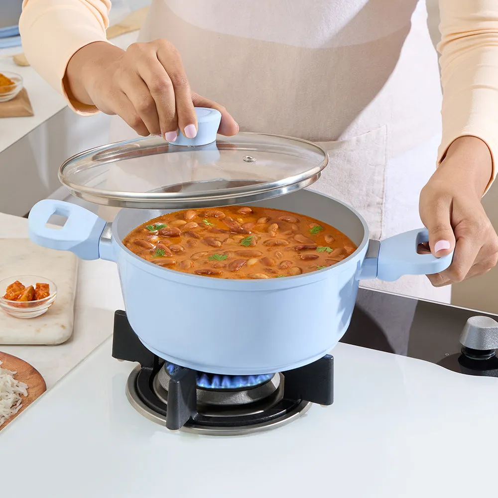 Borosil Vajra Ceramic Casserole, 20 cm