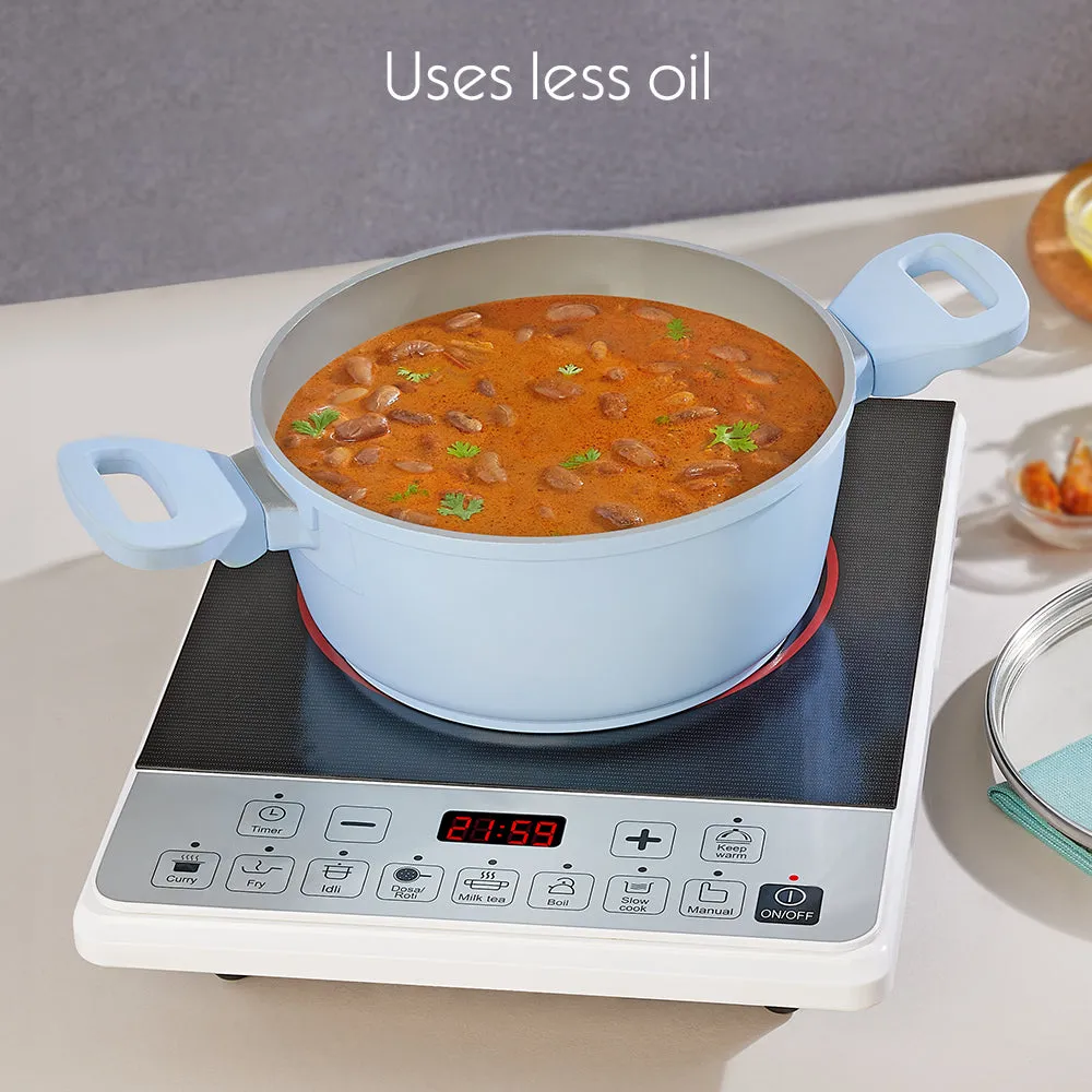 Borosil Vajra Ceramic Casserole, 20 cm