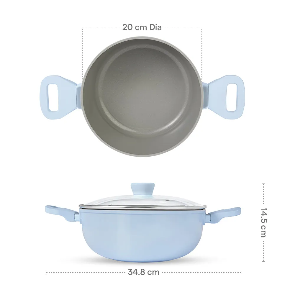 Borosil Vajra Ceramic Casserole, 20 cm
