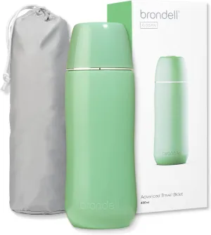 Brondell GoSpa Advanced Portable Bidet for Travel–Pop-Up Nozzle System –High-Quality Compact Bidet with Discreet Travel Bag for Convenient Storage–400mL, Green