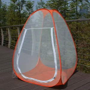 Buddhist Meditation Tent Single Mesh Net Temples Sit-in Free-Standing Shelter Cabana Tent, Quick Folding Outdoor Camping Mesh Inner Tent Ultra-Light Backpacking Tent for Yoga