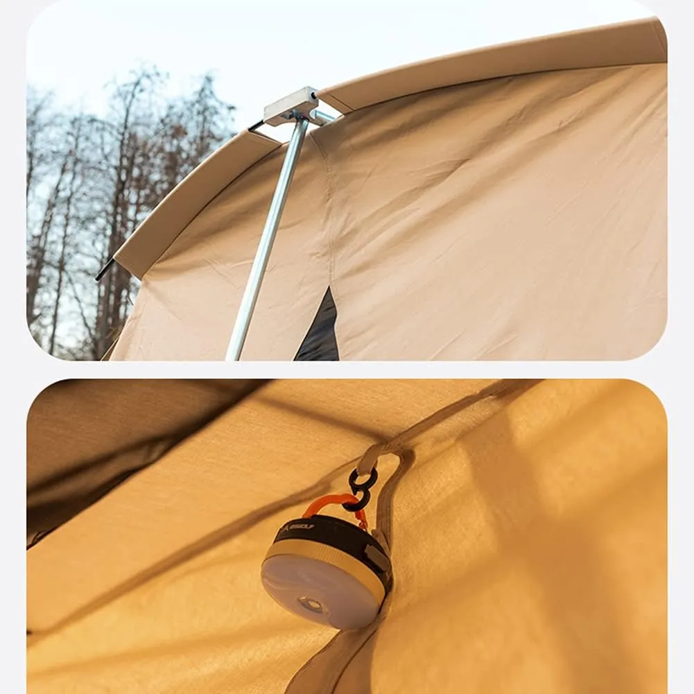Cabin Tent for 5 to 8 Person Family Camping Tents with Carrying Bag Cotton Canvas Tent for Party Garden Patio Backyard (Beige 5~8 Person) (Beige 5~8 Person)