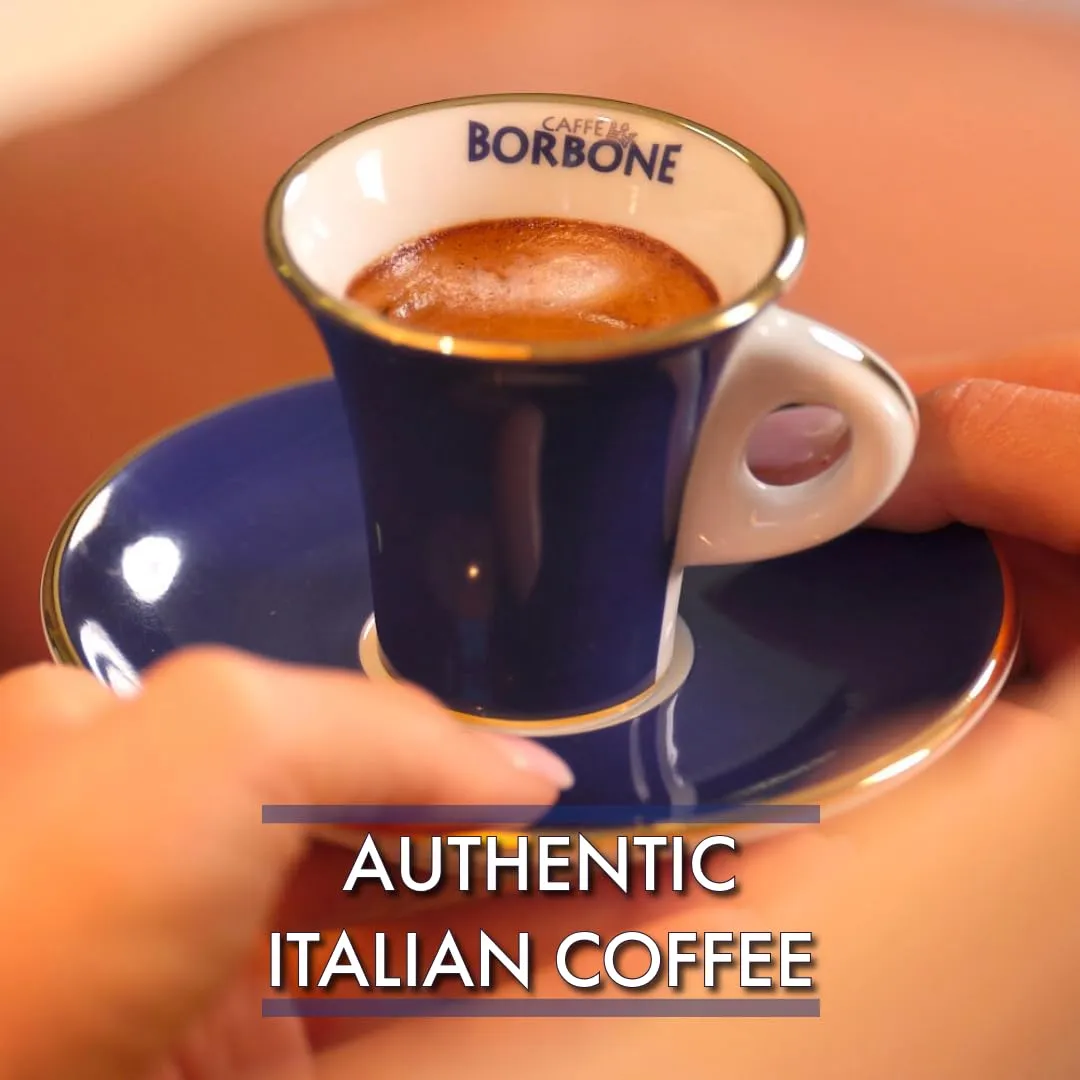 Caffe Borbone Whole Bean Coffee, Medium Roast Robusta Blend, Espresso Intenso, Strong and Creamy Italian Coffee, 2.2 lb Bag
