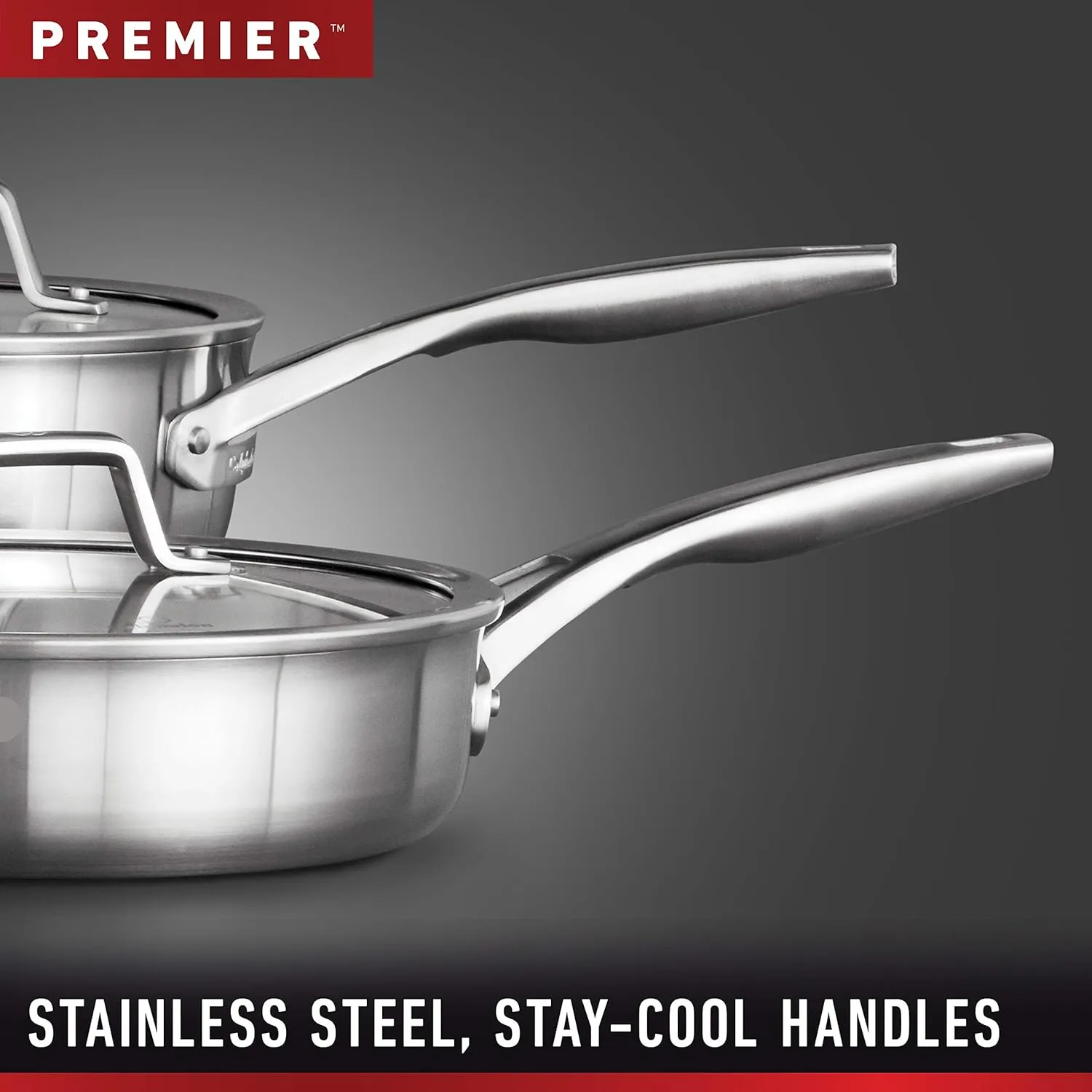 Calphalon Premier Stainless Steel 3.5-Quart Pour and Strain Sauce Pan with Cover
