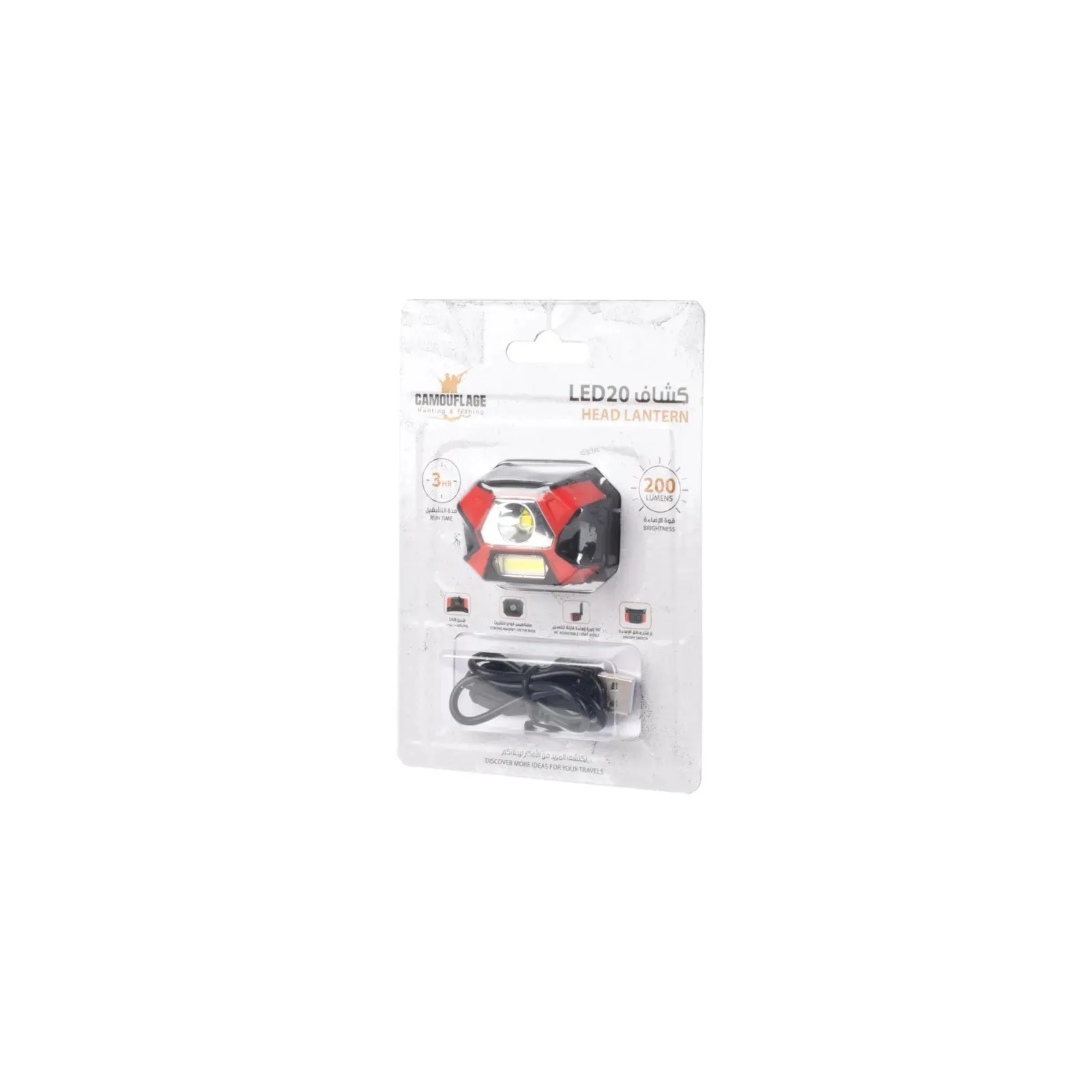 Camouflage Head Lantern Led 20