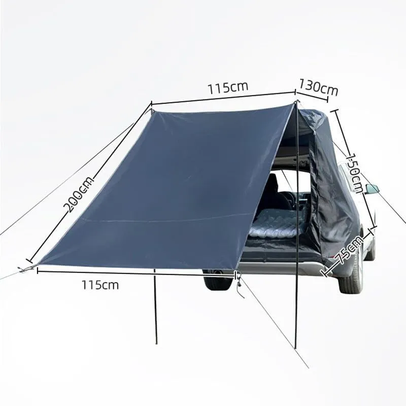 Camper Shade Awning Canopy with Complete Kits for NIO ES8/NIO ET5/NIO ET7/NIO ET9/NIO EP9, Waterproof UV Protection, Easy Set Up, Ultra-Durable Camping Tent,2 Style 2-B Khaki