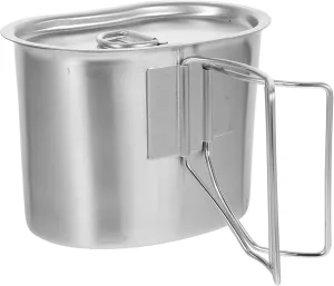 Camping Cookware Set Stainless Steel Water Cup Portable Pot Food Container Outdoor Cooking Kit Mini Pot for Hiking