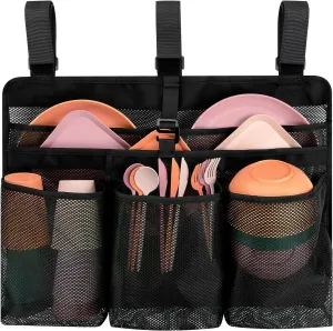 Camping Dish Drying Bag Collapsible Dish Drying Rack,RV Dish Drying Rack,Portable Mesh Dish Dinnerware Organizer for RV Campers Travel Trailers,Camp Kitchen Organizer