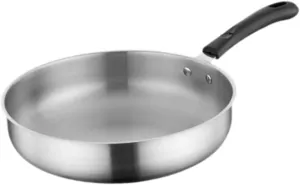 Camping Frying Pan Flat Griddle Non Stick Equipment Kitchen Cookware Stainless Steel Skillet for Fishing Backpacking Indoor, 25.2cm