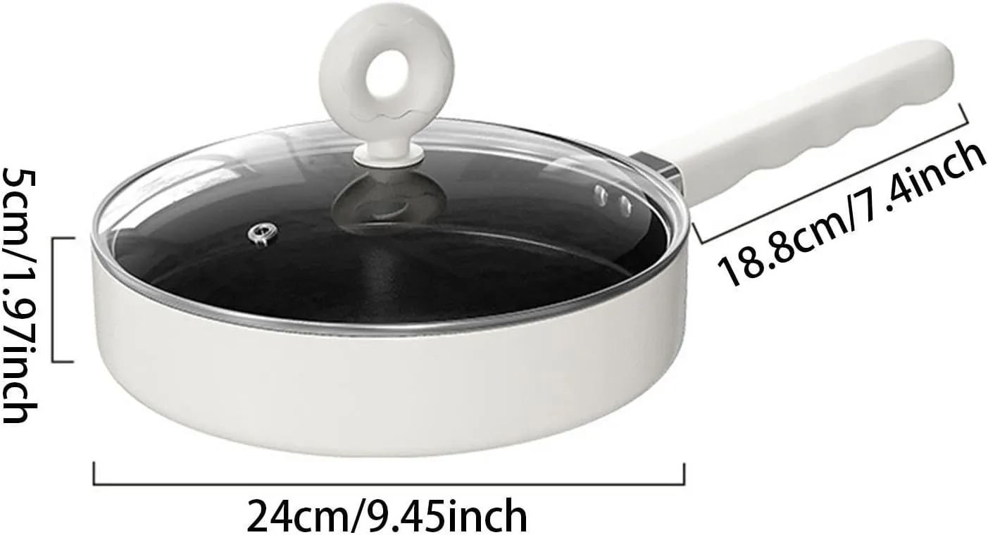 Camping Frying Pan with Lid Nonstick Tableware Cooker Equipment Cookware Fry Pan for Home Picnic Cooking Backpacking Outdoor