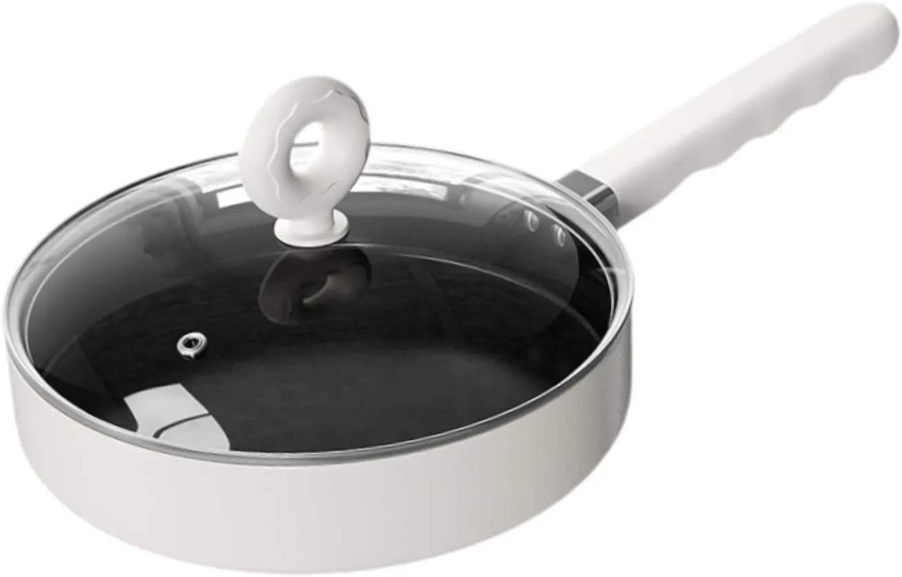 Camping Frying Pan with Lid Nonstick Tableware Cooker Equipment Cookware Fry Pan for Home Picnic Cooking Backpacking Outdoor