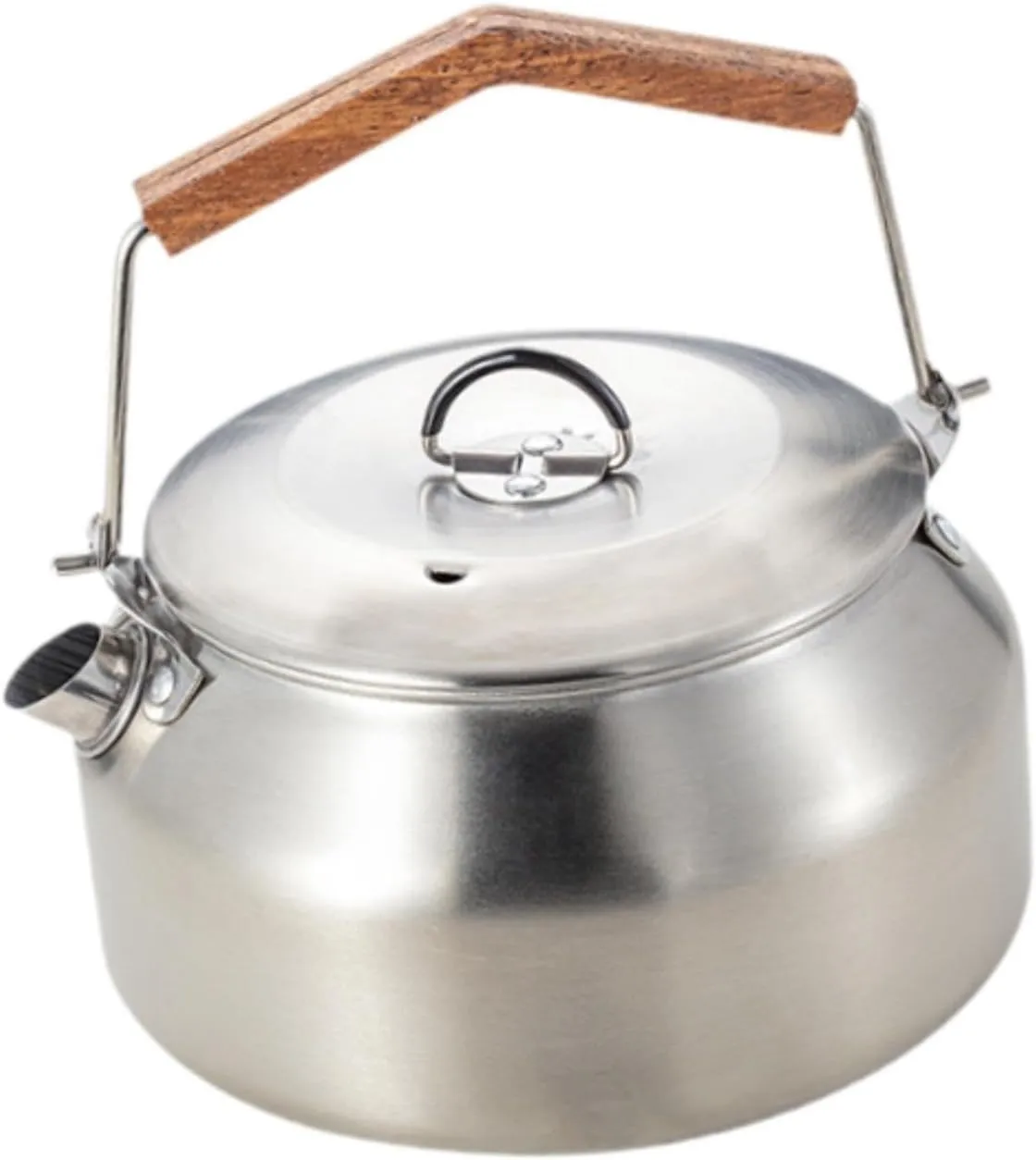 Camping Kettle Cookware with Lid Kitchen Utensils Water Coffee Pot Picnic Teapot for Boiling Water Outdoor Activities Fishing, Silver