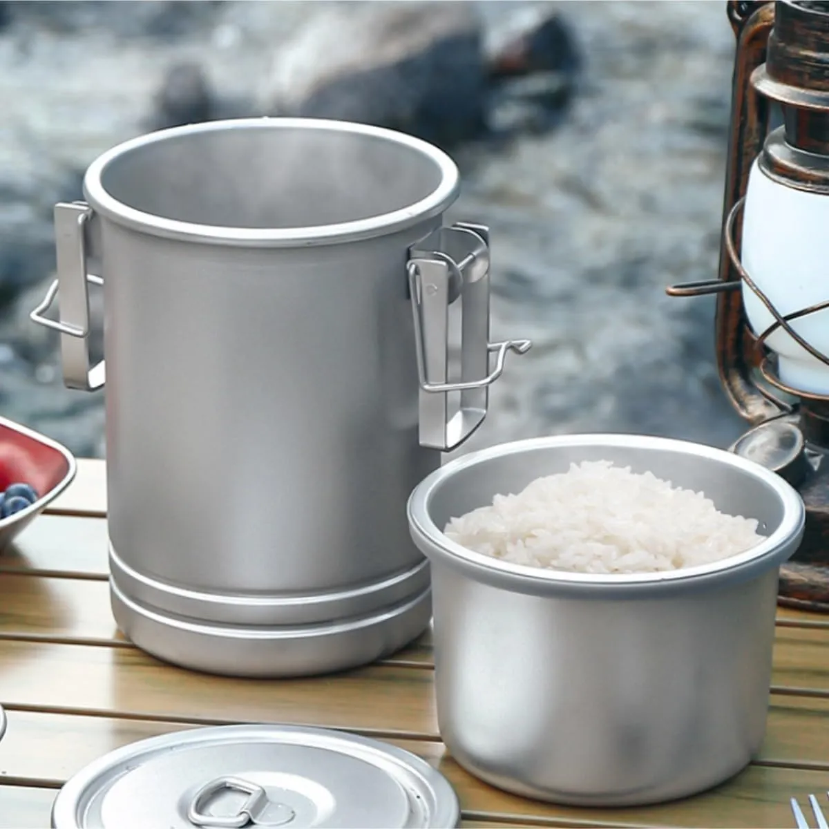 Camping Kitchen Utensil Camping Pot Outdoor Cooking Tool Multi-Function Steamer Portable Camping Cooker Pot for Outdoor Cooking