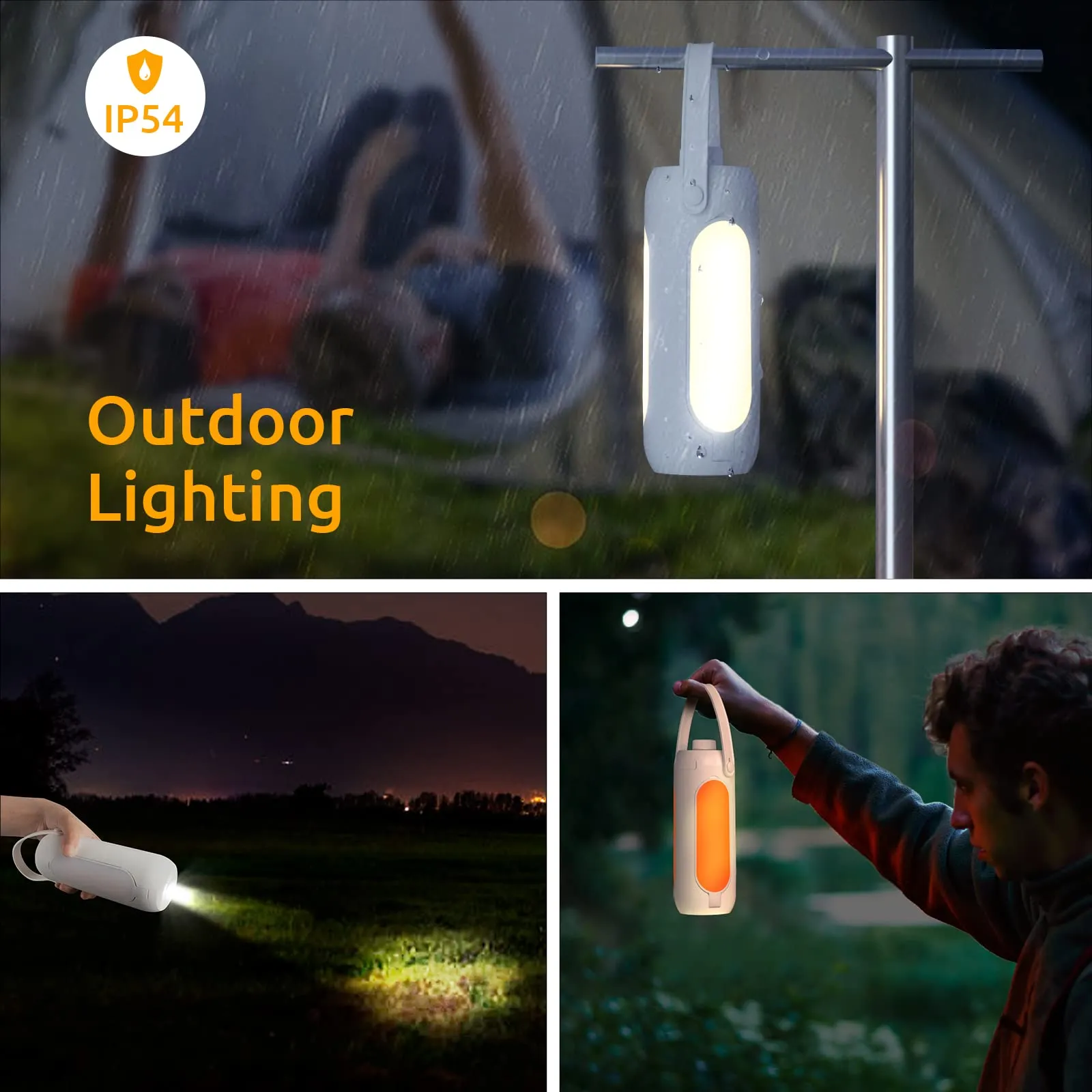 Camping Lantern 720LM with Flashlight Design 10000mAh Rechargeable