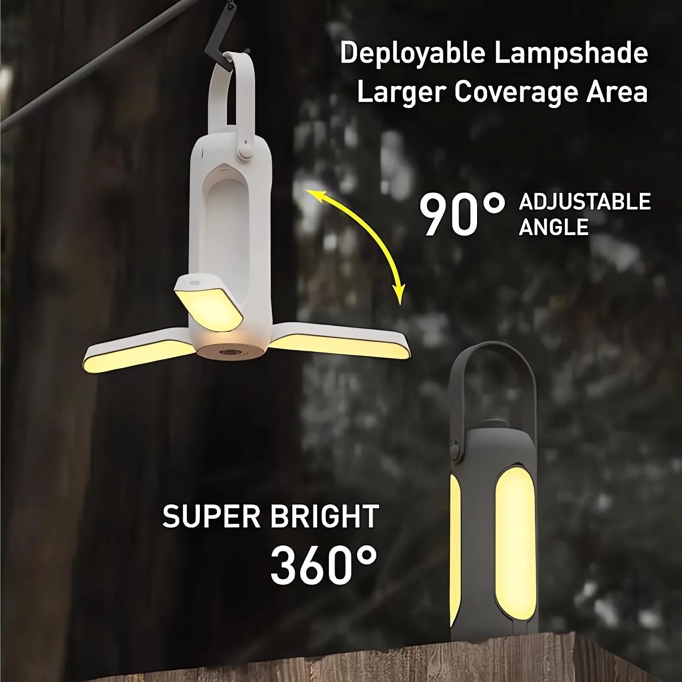 Camping Lantern 720LM with Flashlight Design 10000mAh Rechargeable