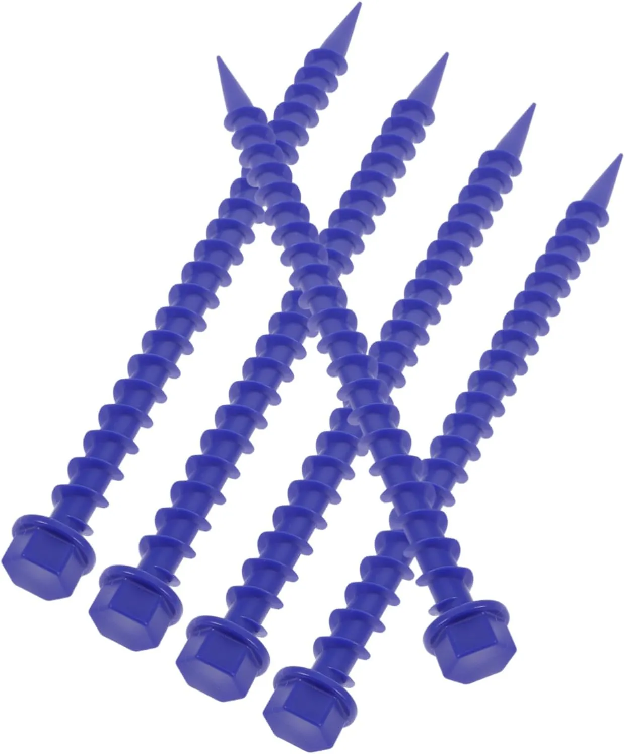 Camping Pack of Heavy Duty Tent Stakes Plastic Easy to Drive Tip for Quick Setup