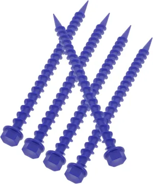 Camping Pack of Heavy Duty Tent Stakes Plastic Easy to Drive Tip for Quick Setup
