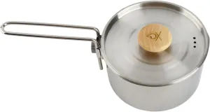 Camping Pot, Camping Tea Kettle with Removable Handle 1L Stainless Steel Camping Tea Pot, Portable Camping Kettle, Multifunctional Outdoor Kettle Pot Camp Cooker for Camping