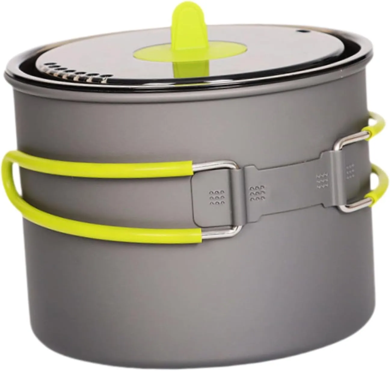 Camping Pot Outdoor Cook Gear Nonstick Folding Handle Portable Camping Cookware Pot Pan for Hiking Dinner Backpacking Kitchen