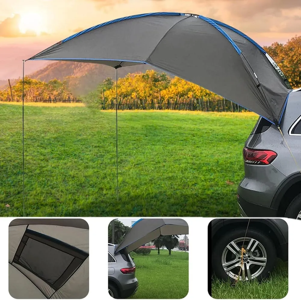 Car Awning for Ligier JS50/JS60/Myli/Pulse 4/Be Sun/Be Two/OptiMax/X-Pro/X-Too, Ventilation Awning Shade Tailgate Tent Easy Outdoor Sun Shade Easy Installation and Removal,A Green