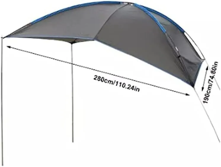 Car Awning for Ligier JS50/JS60/Myli/Pulse 4/Be Sun/Be Two/OptiMax/X-Pro/X-Too, Ventilation Awning Shade Tailgate Tent Easy Outdoor Sun Shade Easy Installation and Removal,A Green