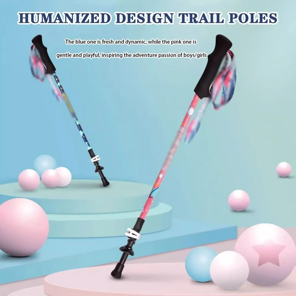 Carbon Fiber Outdoor Trekking Poles, Ultralight Telescopic Walking Sticks, Two-Section Portable Hiking Gear, for Boys/Girls
