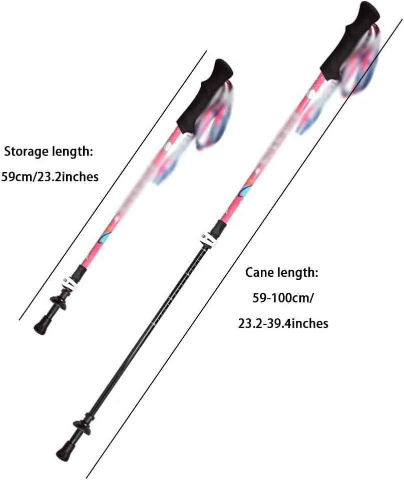 Carbon Fiber Outdoor Trekking Poles, Ultralight Telescopic Walking Sticks, Two-Section Portable Hiking Gear, for Boys/Girls