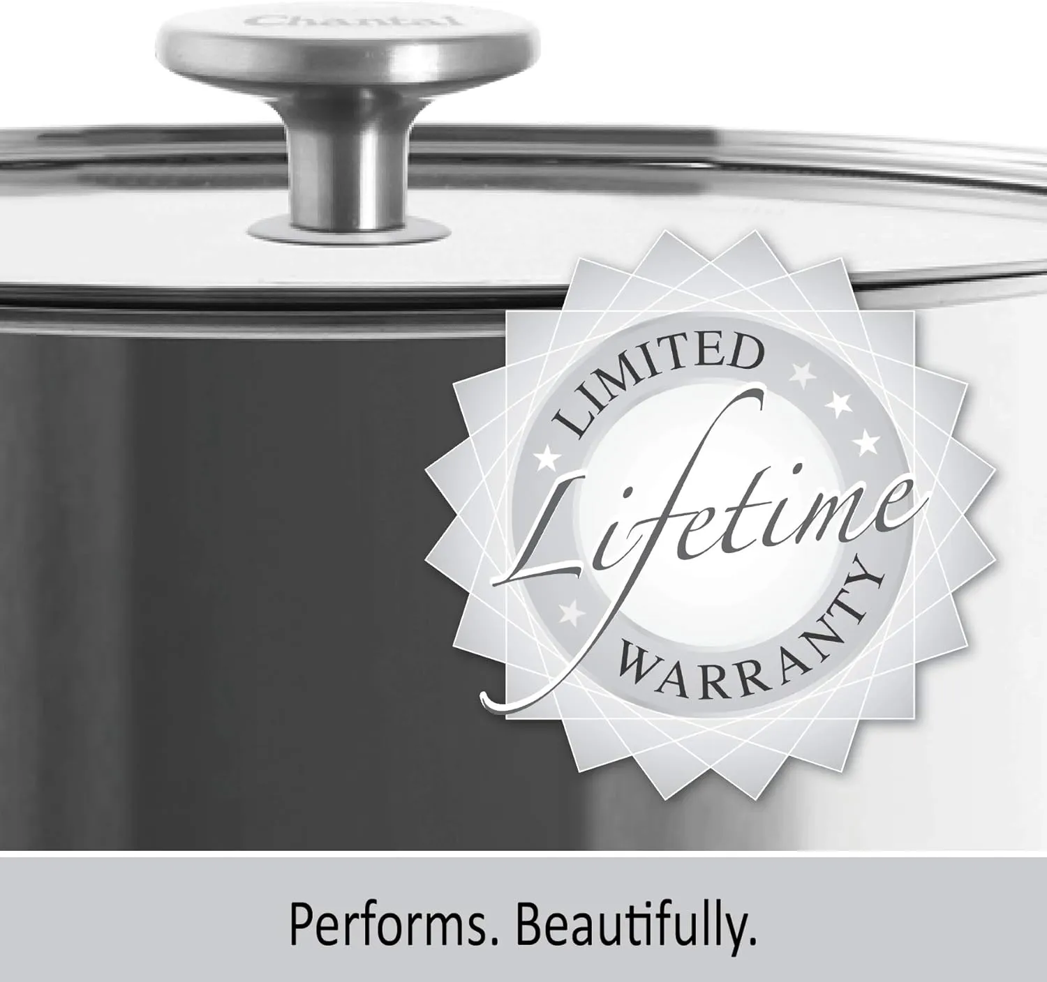 Chantal Stainless Steel Clad Tri-Ply Cookware, 3 pc Saute Set
