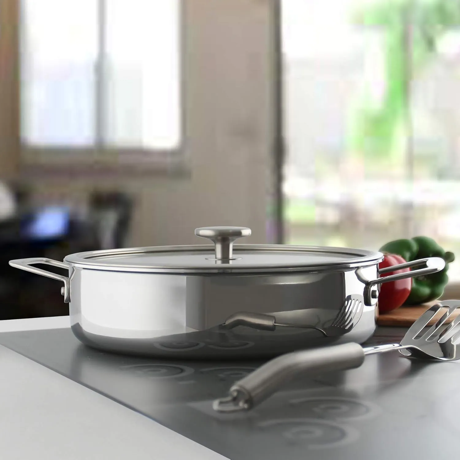 Chantal Stainless Steel Clad Tri-Ply Cookware, 3 pc Saute Set