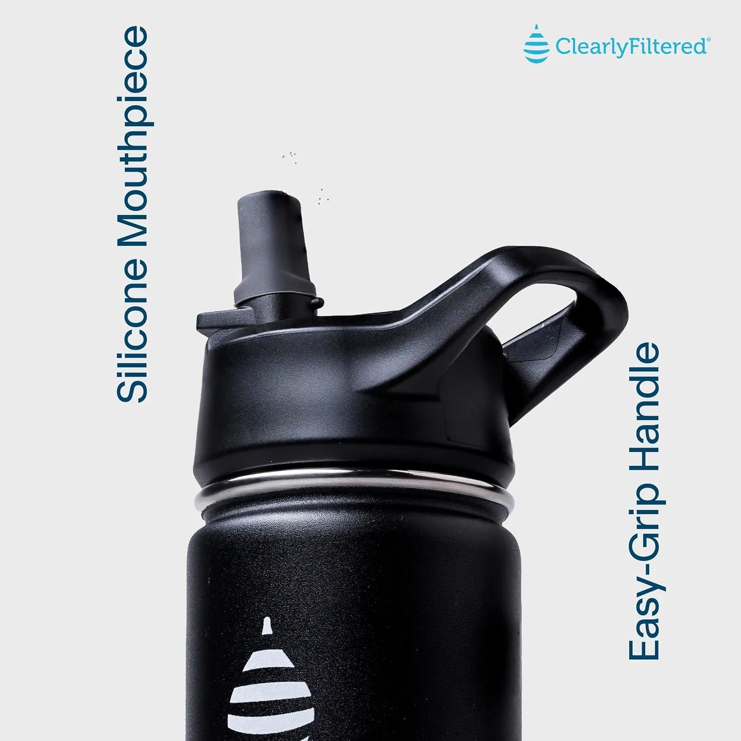 Clearly Filtered 32oz Water Bottle/Targets 220  Contaminants/Double-Wall Insulated Stainless Steel Filtered Water Bottle BPA/BPS-Free Phthalate-Free Filters Fluoride Lead Chlorine (Teal Blue)