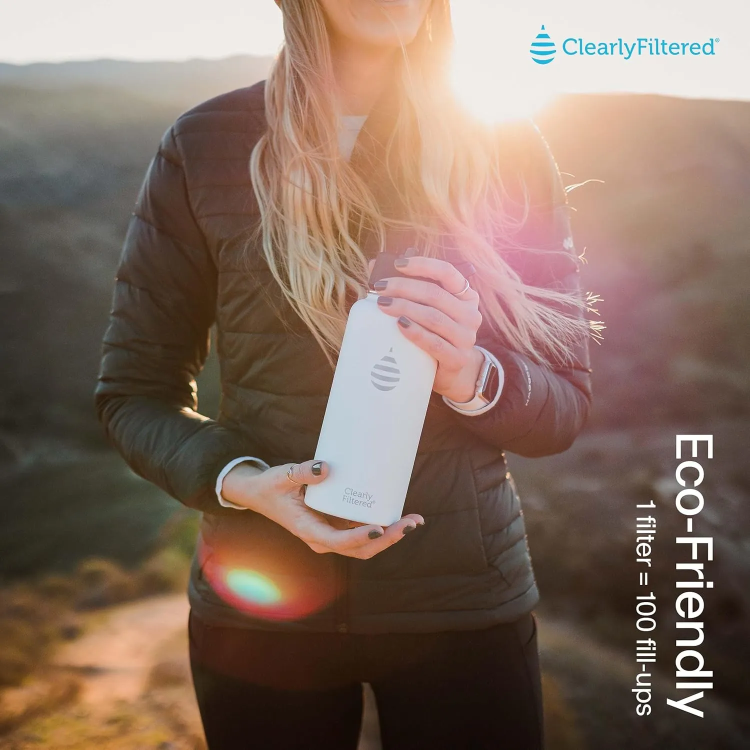 Clearly Filtered 32oz Water Bottle/Targets 220  Contaminants/Double-Wall Insulated Stainless Steel Filtered Water Bottle BPA/BPS-Free Phthalate-Free Filters Fluoride Lead Chlorine (Teal Blue)