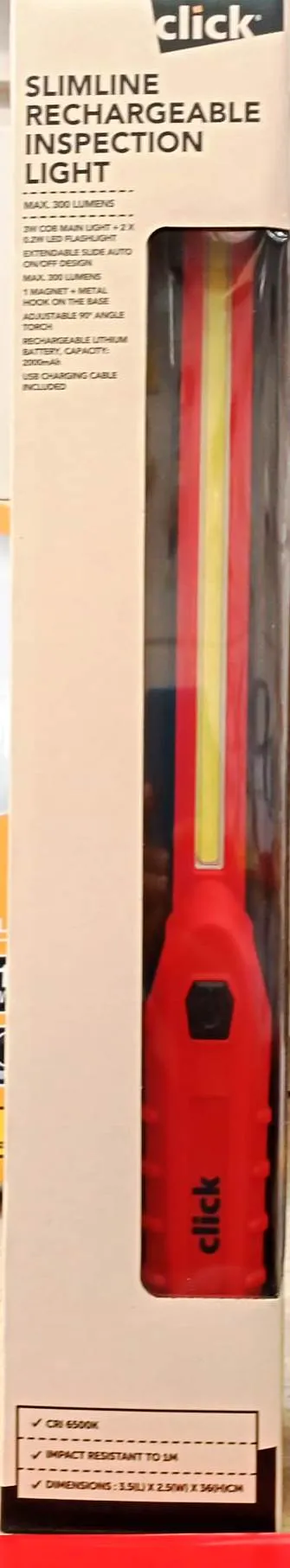 Click Rechargeable Slimline Inspection Light GS8831