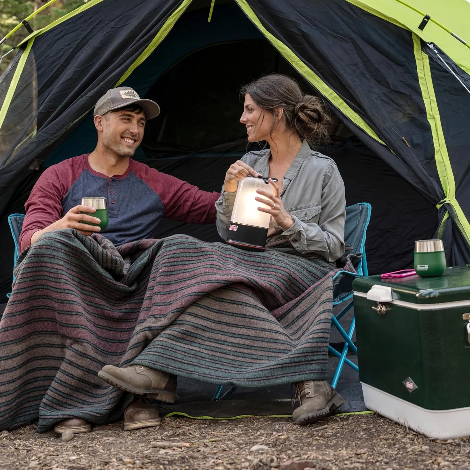Coleman Carlsbad Dark Room Tent with Screened Porch, 4/6 Person Tent Blocks 90% of Sunlight to Keep Inside Cool, Weatherproof Tent with Easy Setup, Made of PFAS-Free Materials