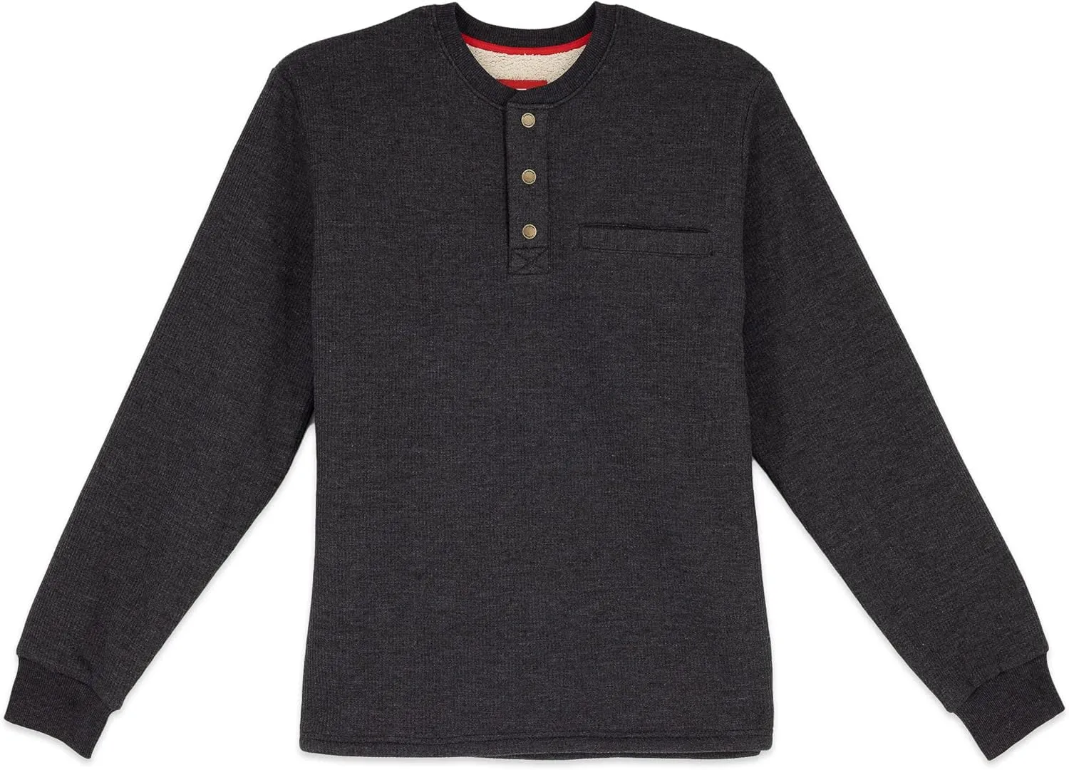 Coleman Long-Sleeve Sherpa Lined Waffle Henley Shirts for Men