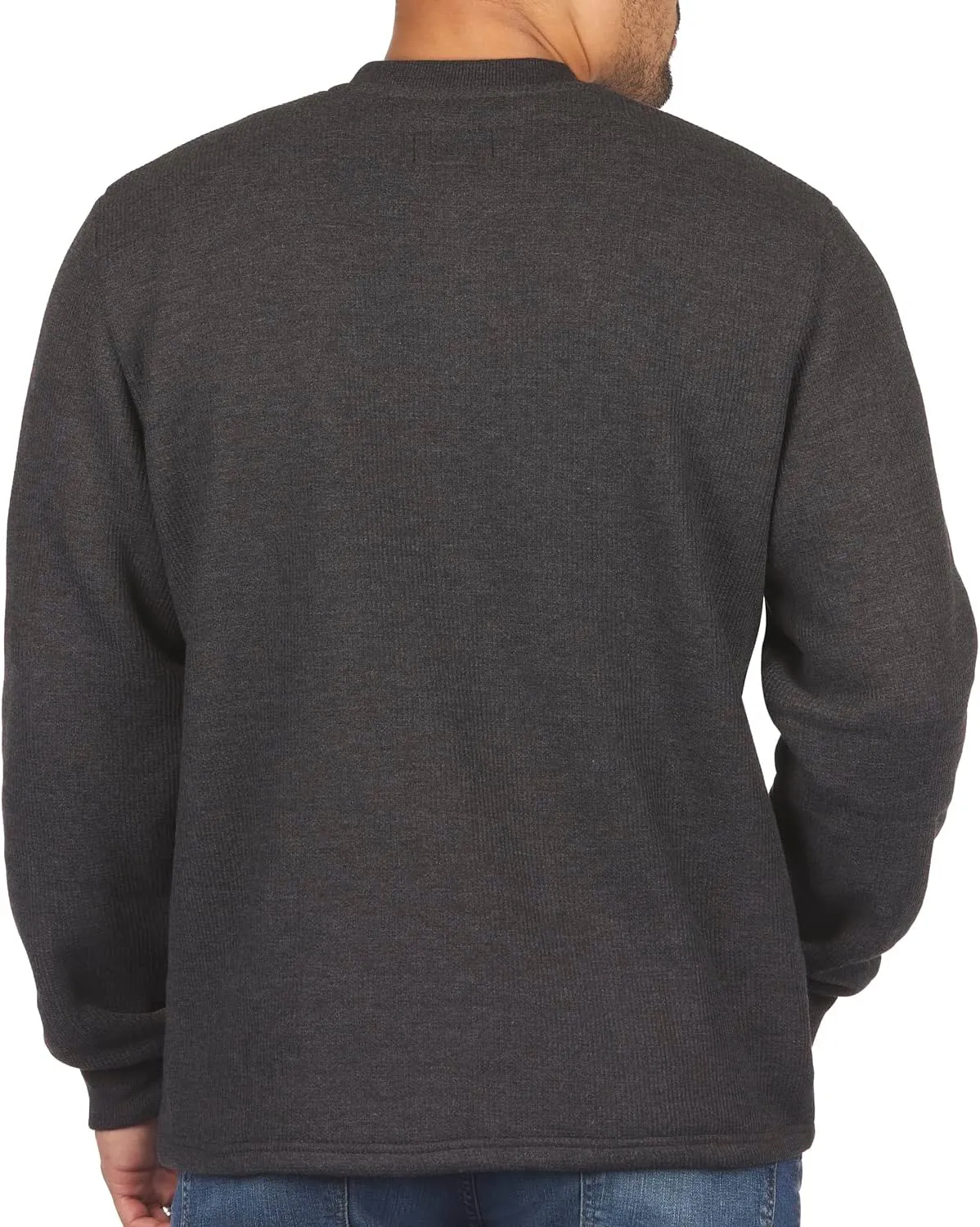Coleman Long-Sleeve Sherpa Lined Waffle Henley Shirts for Men