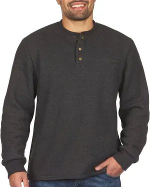 Coleman Long-Sleeve Sherpa Lined Waffle Henley Shirts for Men