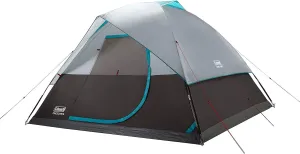 Coleman OneSource Rechargeable 4/6 Person Camping Tent with Airflow System & LED Lighting, Includes Rainfly, Tent Fan, Lights, and Interchangeable Battery Pack, Easy Setup Tent for Camping
