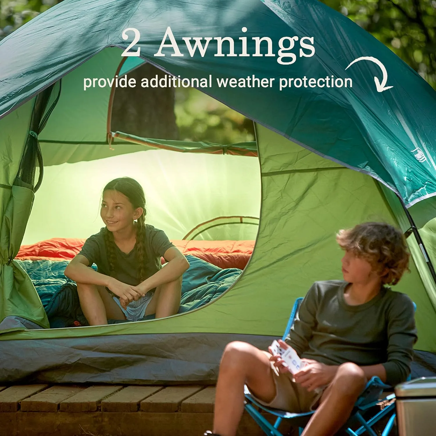 Coleman Sundome Camping Tent with Rainfly, 2/3/4/6 Person Tent Sets Up in 10 Mins, Weatherproof Shelter for Camping, Festivals, Backyard, Sleepovers, & More