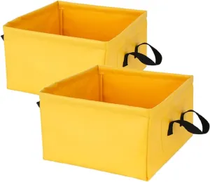 Collapsible Bucket 13L, Container Square Folding Water Bucket Portable Lightweight Wash Basin for Outdoor Camping Fishing Travelling Gardening Car Washing (Color : Yellow)