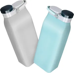 Collapsible Silicone Water Bottle for Sports Leakproof Travel Bottle Foldable Kettle Portable Reusable
