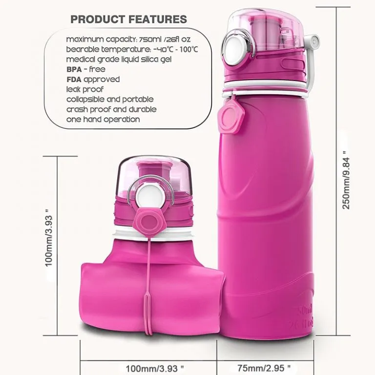 Collapsible Silicone Water Bottle