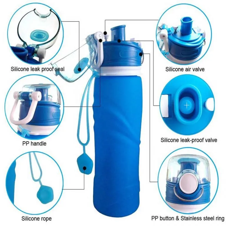 Collapsible Silicone Water Bottle