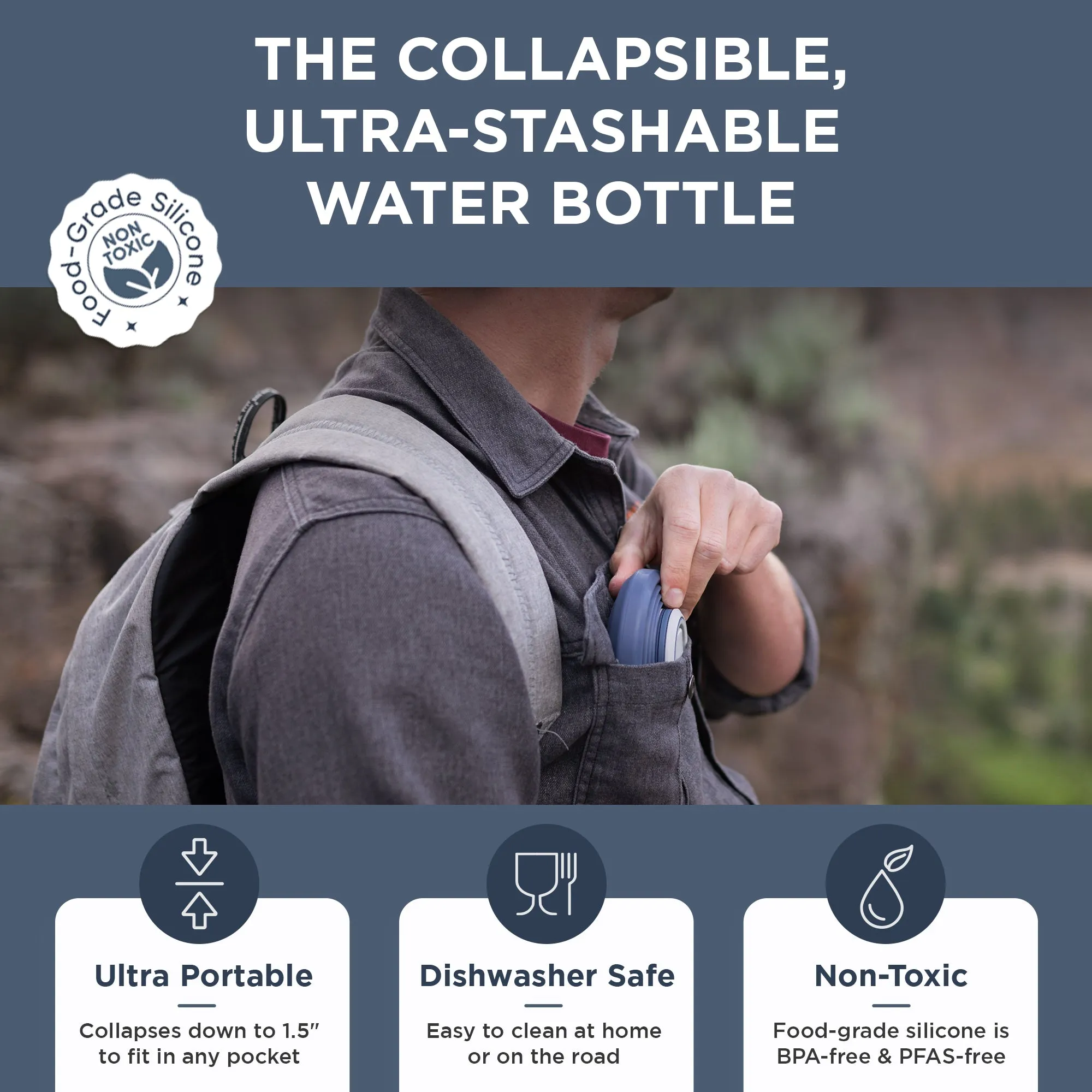 Collapsible Water Bottle | 25oz