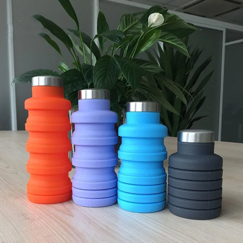 Collapsible Water Bottle, Silicone & BPA Free